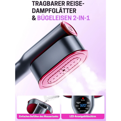 Portabler Reise-Dampfbügeleisen & Dampfglätter – 2-in-1 Kompaktes Design