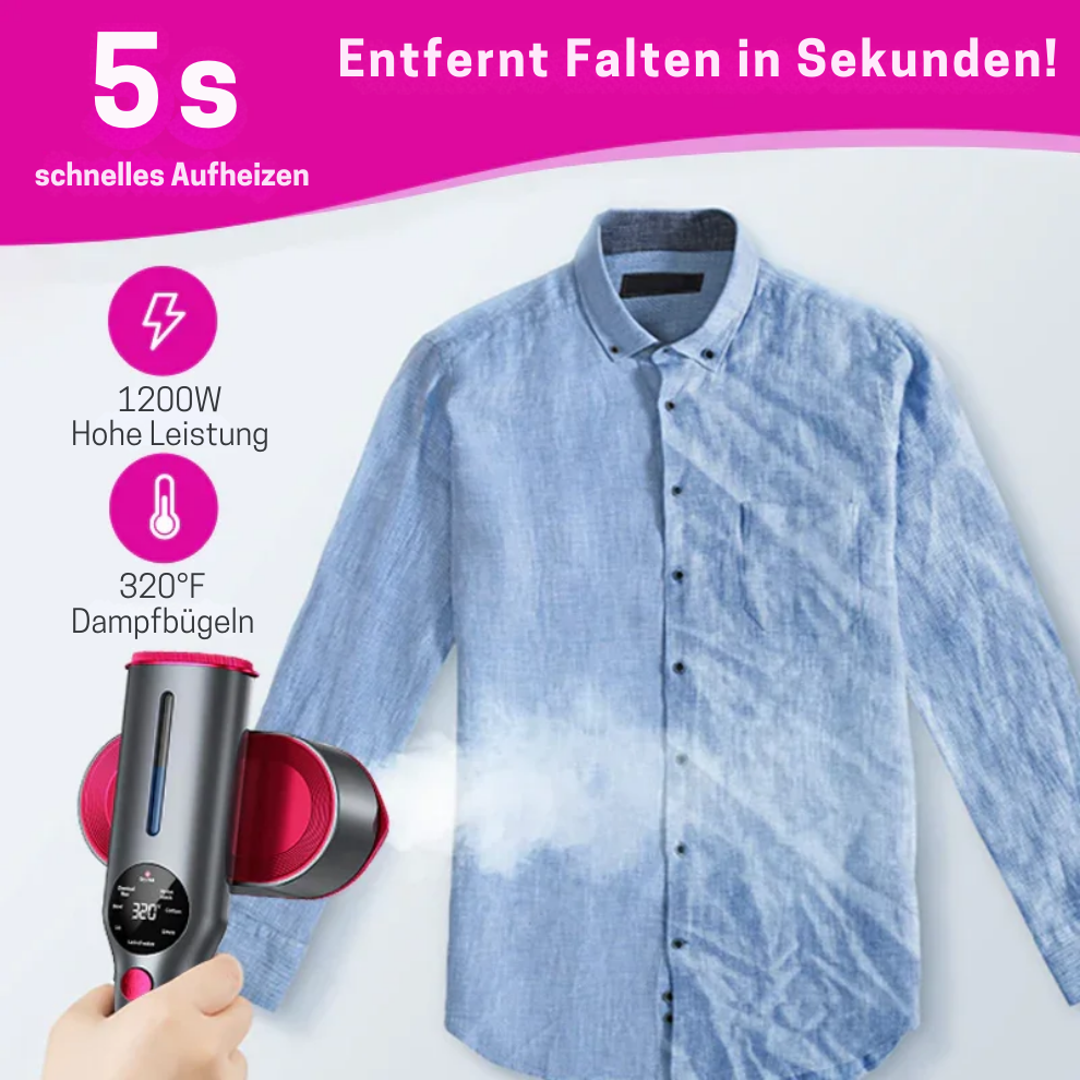 Portabler Reise-Dampfbügeleisen & Dampfglätter – 2-in-1 Kompaktes Design