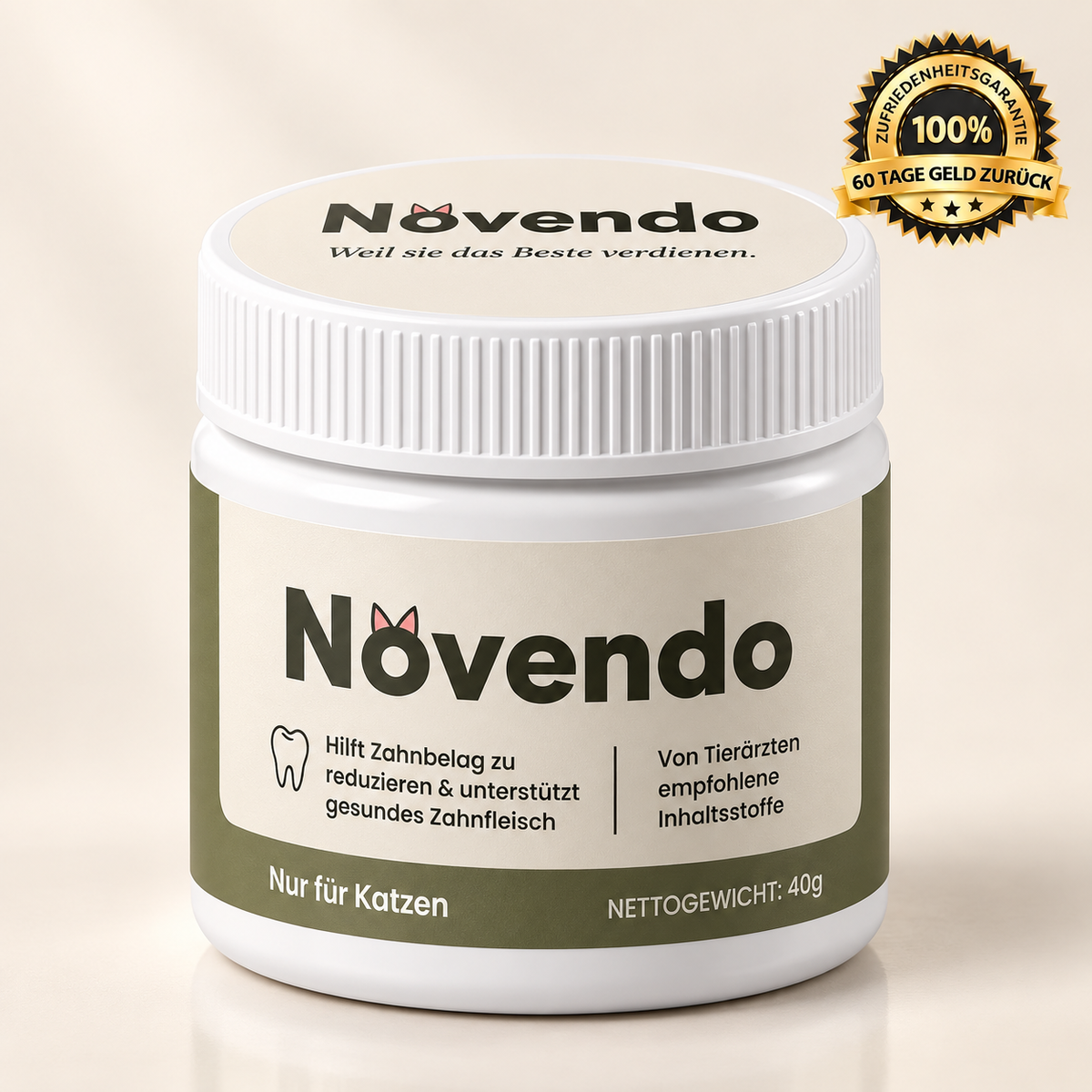 Novendo Zahnpulver für Katzen – 1 Dose