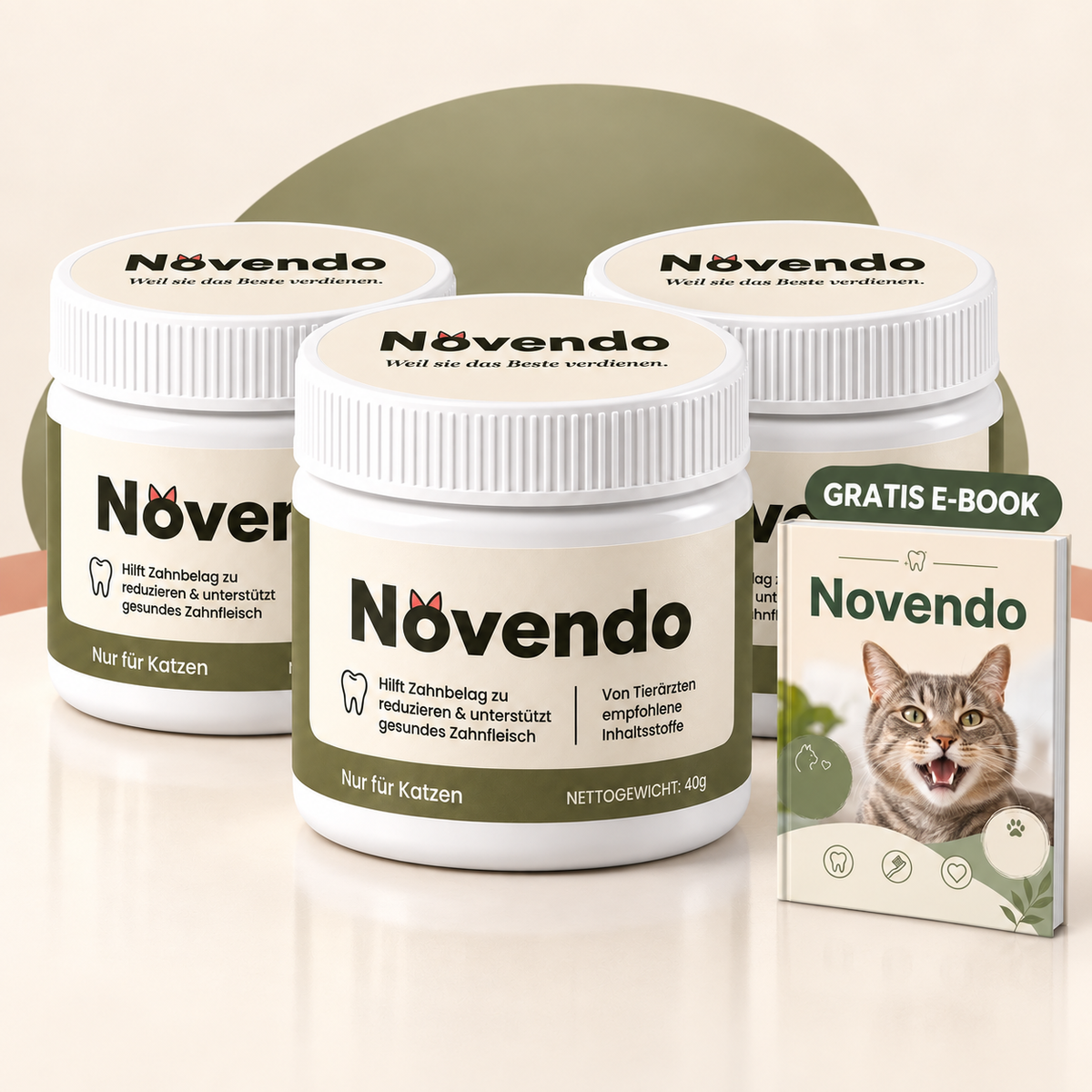 Novendo Zahnpulver – 3 Dosen Set